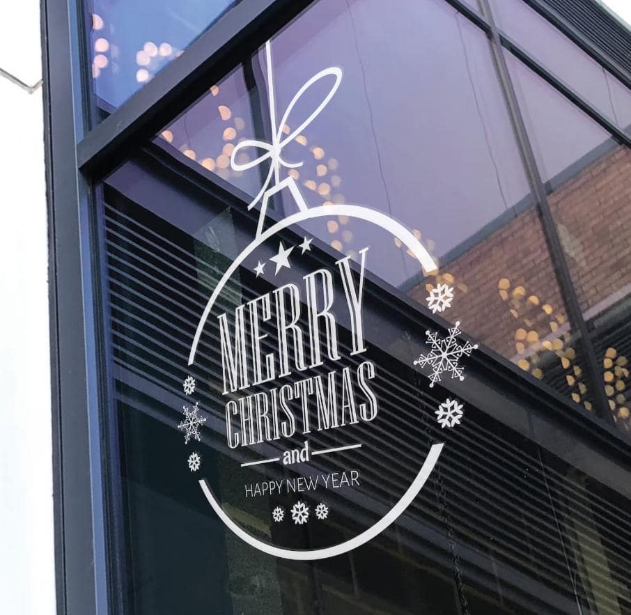  trang trí cửa kính Noel 